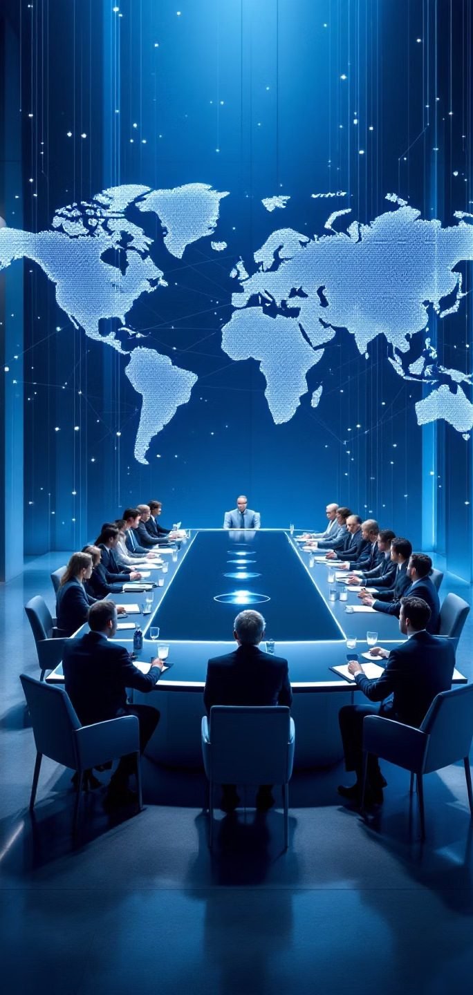 Global network visualisation in a boardroom